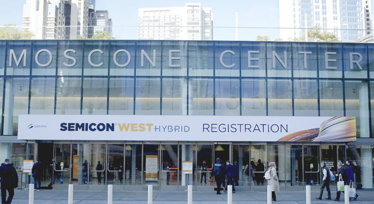 Moscone Center with SEMICON WEST banner